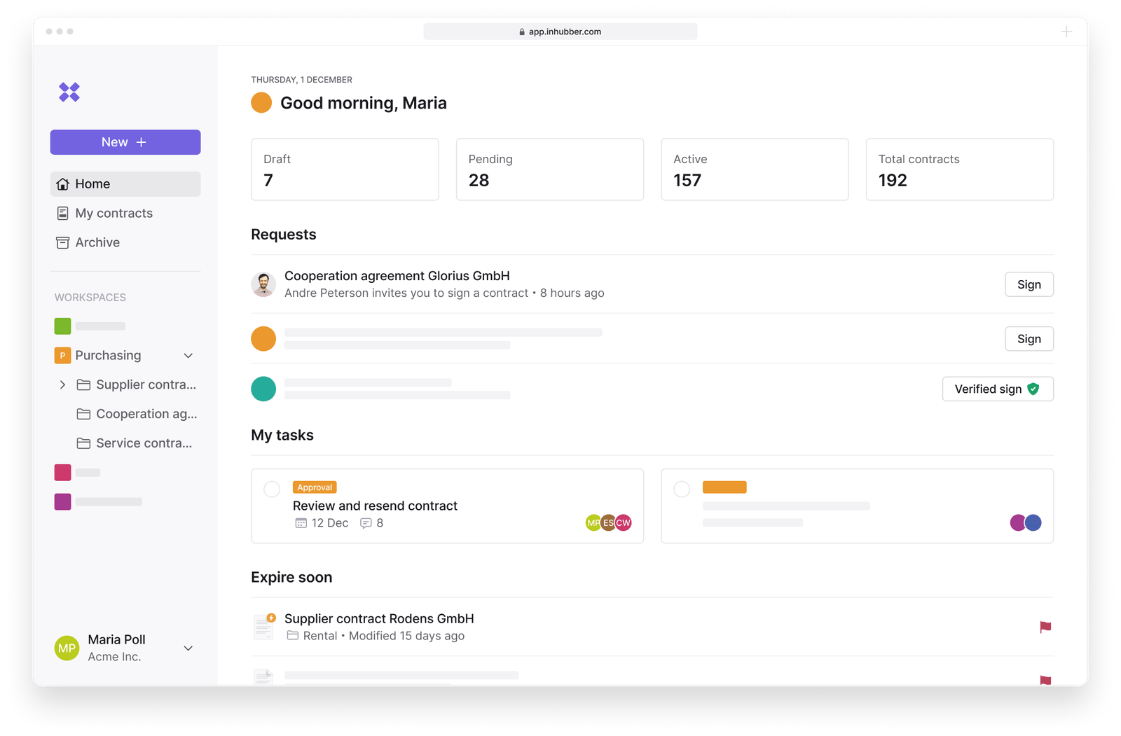 offer Simplify Contracts & Signatures with INHUBBER