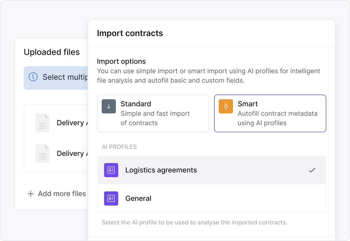 Ein Dashboard, das importierte Vertragsdaten anzeigt - Alles, was Sie für eine effektivere Arbeit mit Verträgen benötigen